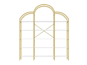 Bibliotheque coloris  doré 5 étagère(s) <strong>DESVIAE</strong> <strong></strong> - 170 cm x 190 cm