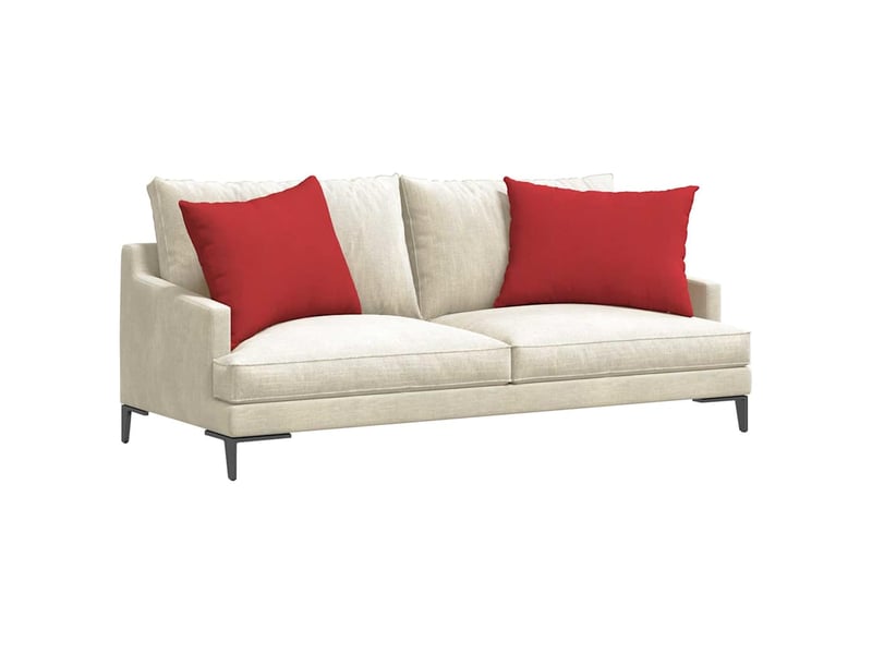  Lot de 2 coussins de canapé, coussins décoratifs tissu rouge 70 x 50 cm cf58947  - Conforama C