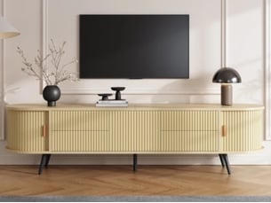 Meuble tv coloris bois clair 180 cm <strong>SEYAKANY</strong> <strong></strong>