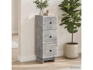 Armoire de rangement bureau, armoire à tiroirs gris béton 33 x 34,5 x 90 cm shl6134