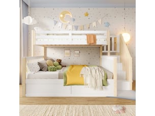 Lit superposé 90x200 cm <strong>ZOVIRA</strong>  <strong></strong> coloris bicolore
