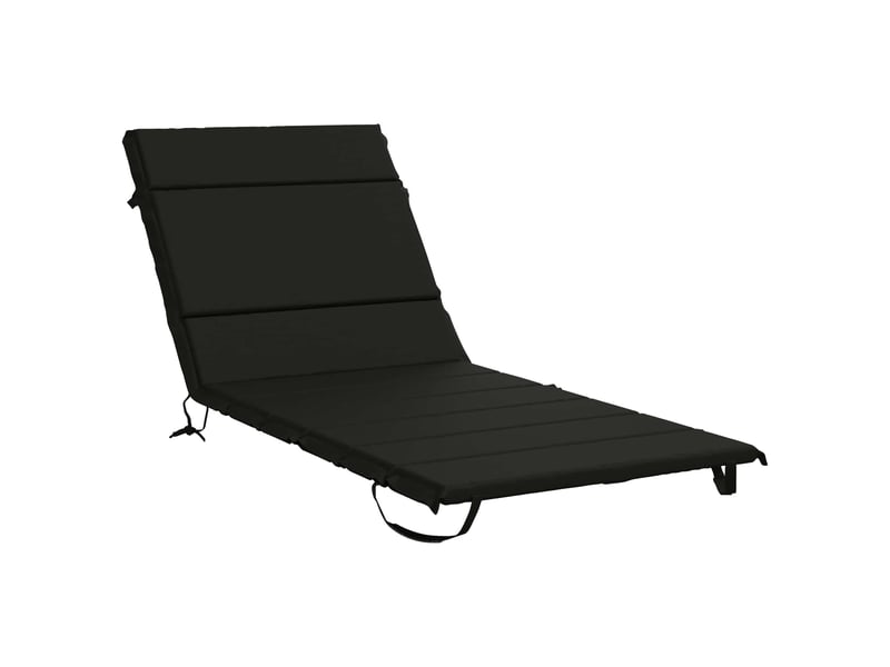  Coussin de transat, coussin pour bain de soleil gemert 100 % polyester noir 200 x 80 x 3 cm cf56178  - Conforama A