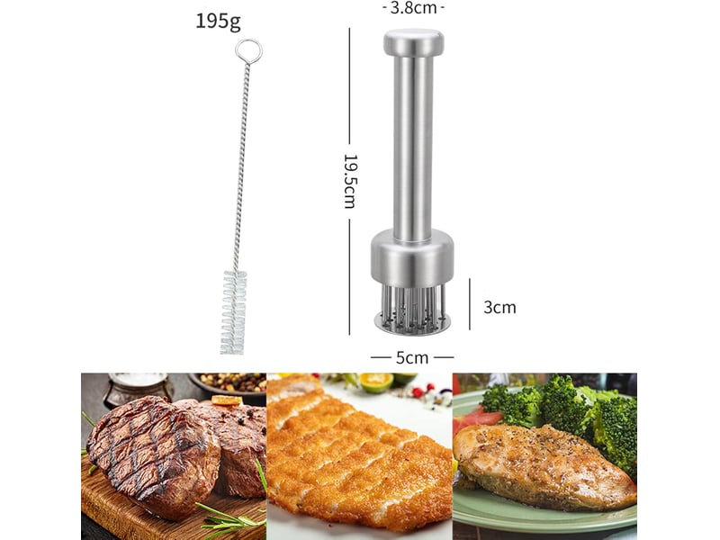  Attendrisseur de viande steak avec aiguille pointue, outil de cuisine attendrisseur d'aiguille à viande manuel en acier inox - attendrir le attendrir NO Commercial reference - Conforama B