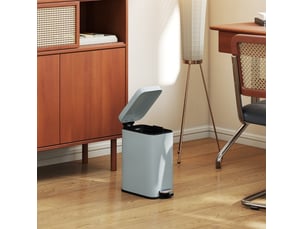 Poubelle à pédale 5 l 29,2 cm avec seau intérieur grise