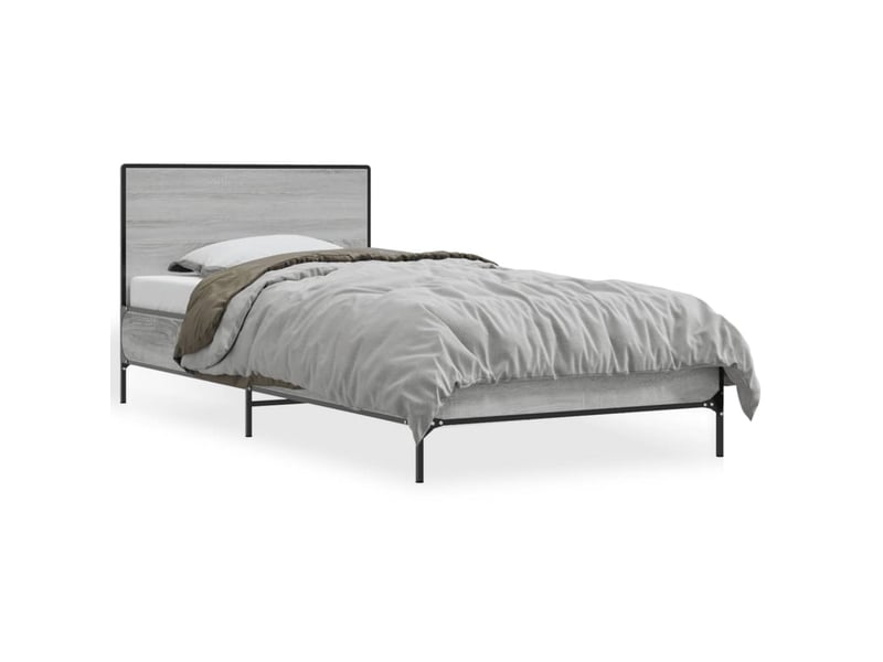  Lit simple- lit adulte -  cadre de lit sans matelas sonoma gris 100x200 cm  - Conforama A