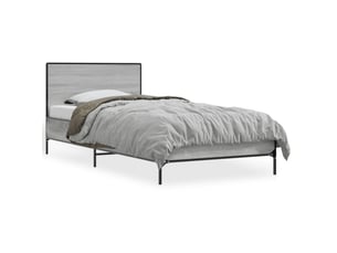 Lit simple 100x200 cm coloris gris