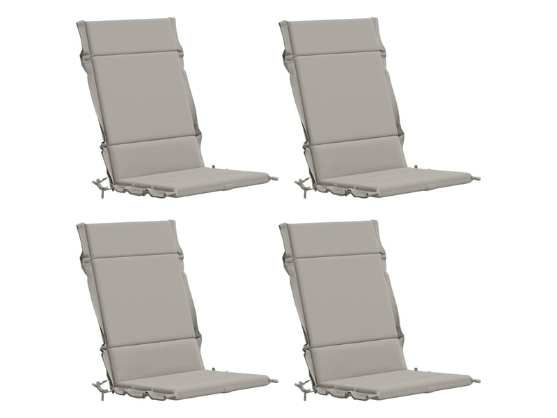  Lot de 4 coussins de chaise à dossier haut  gemert gris cf59328  - Conforama A