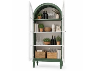 Vitrine coloris vert 3 étagère(s) HAUSS SPOLE - 76 cmx165 cm