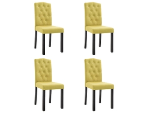 Vidaxl chaises à manger lot de 4 vert tissu