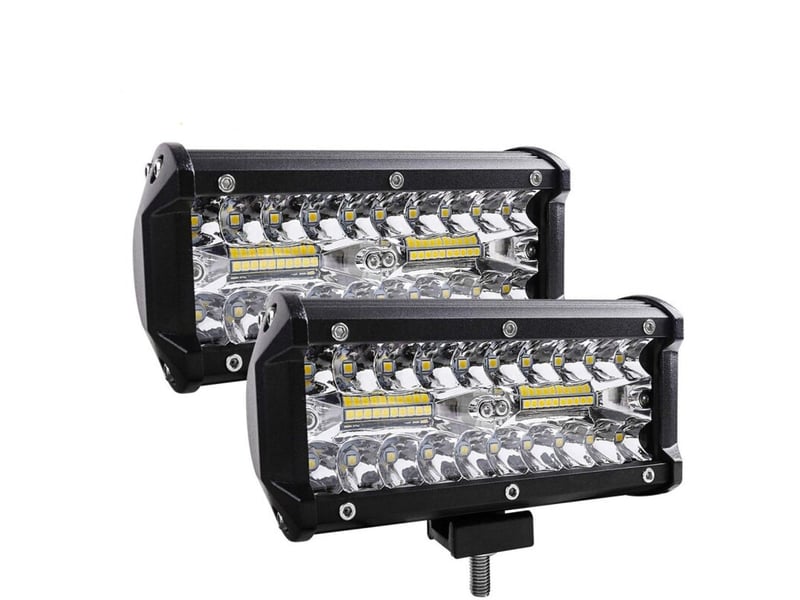Barre lumineuse led pour voiture, 2 phares de conduite tout-terrain 120 w, phares antibrouillard 6500 k, étanche ip67 - Conforama A