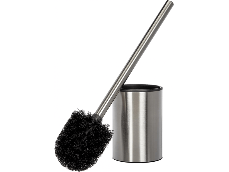  Brosse wc | acier inoxydable satiné | avec récipient intérieur | design moderne et facile à nettoyer | hygiène optimale | support inclus  - Conforama E