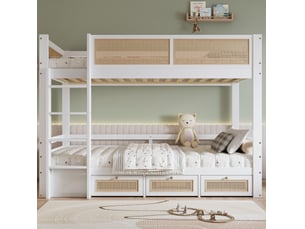 Lit superposé 90x200 cm <strong>OKWISH</strong>  <strong></strong> coloris bicolore