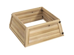 Cache-pied de sapin 65x65x27 cm rustique bois naturel