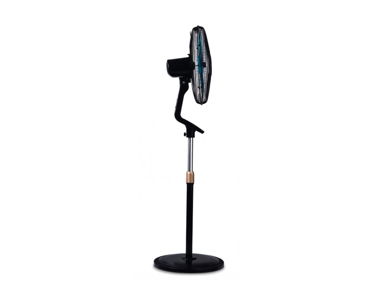 Ventilateur sur pied noir 45 cm - 75 w - télécommande - base solide  - Conforama C