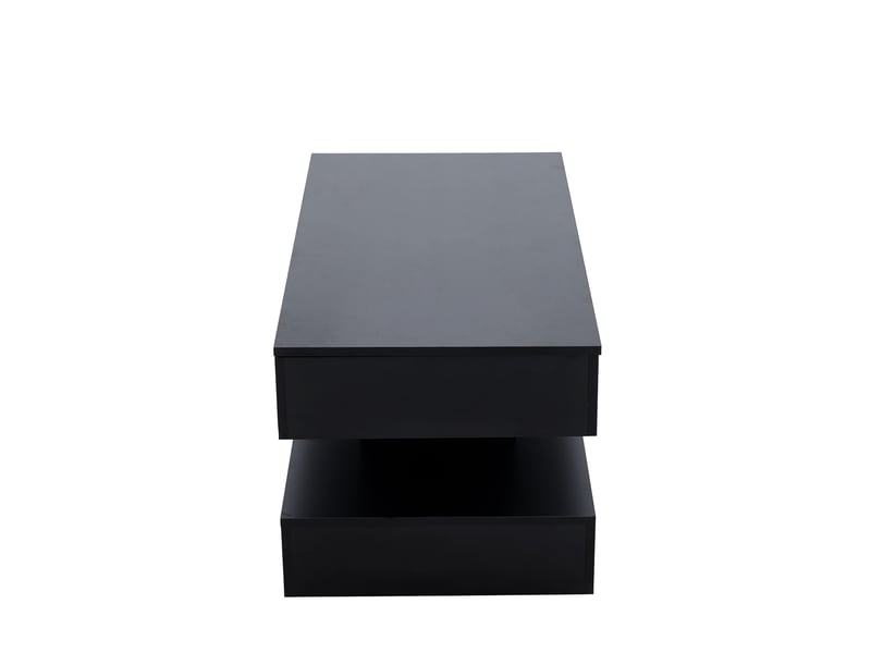  Table basse avec led noir 100 x 50 cm en aggloméré  - Conforama R