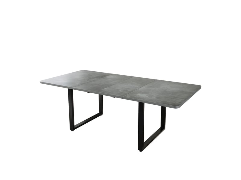  Table extensible 180220 x 80 cm 180pieds métal table de salle à manger 3 longueurs réglables 6 à 10 places forme rectangulaire style simple gris  - Conforama A