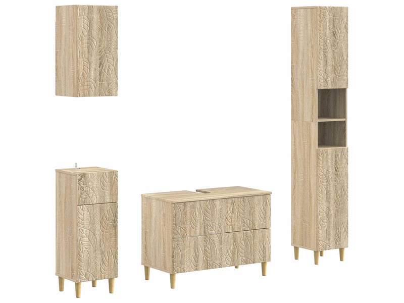  Ensemble de 4 pièces d'armoires de salle de bain delft cf63254  - Conforama A