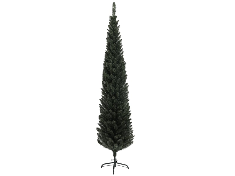  Sapin de noël artificiel, arbre de noël, base en acier, 390 branches épines, ø 55 x 195h cm, décoration de noël, vert  - Conforama B