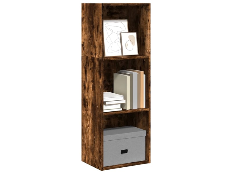  Bibliothèque, étagère de rangement chêne fumé 40x30x114 cm bois d'ingénierie  - Conforama B