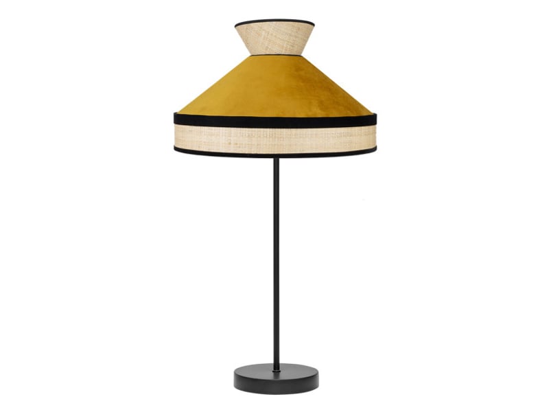  Lampe à poser fabrilamp fabrizio e27 coloris naturelnoirjaune 61 x 30 x 30 cm 179971150 - Conforama A