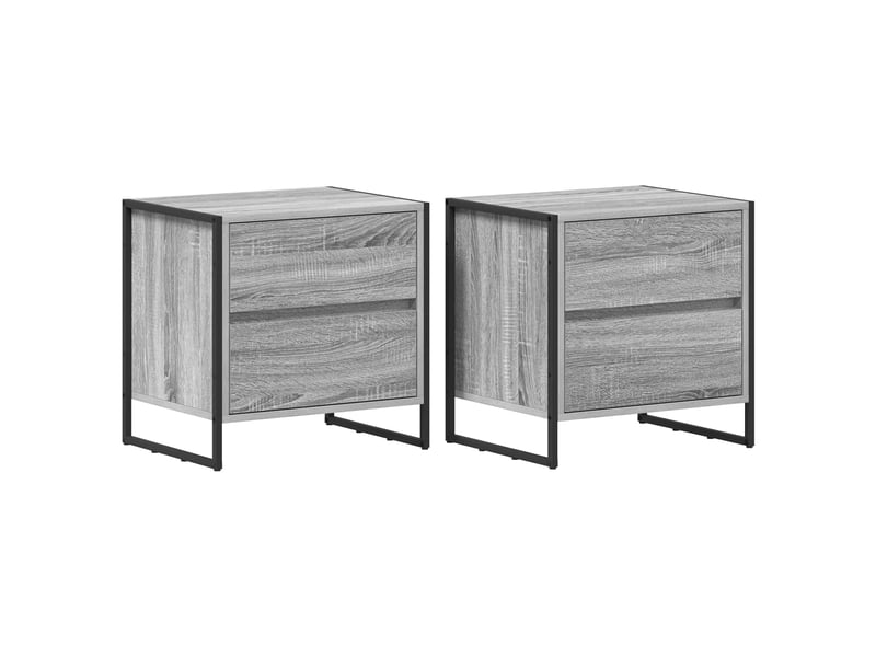 Table de chevet - cabinet de chevet - table de nuit 2 pc gris sonoma 50 x 39,5 x 50 cm - Conforama A