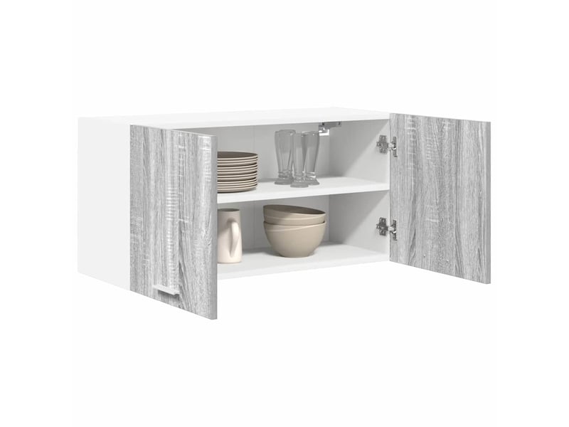  Meuble de rangement, armoire suspendue gris sonoma 80x31x40cm bois d'ingénierie  - Conforama C
