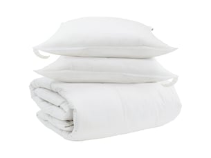 Ensemble de duvet avec oreiller 3 pièces - couette blanc plume de canard