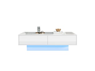 Table basse rectangulaire coloris blanc <strong></strong> <strong></strong>