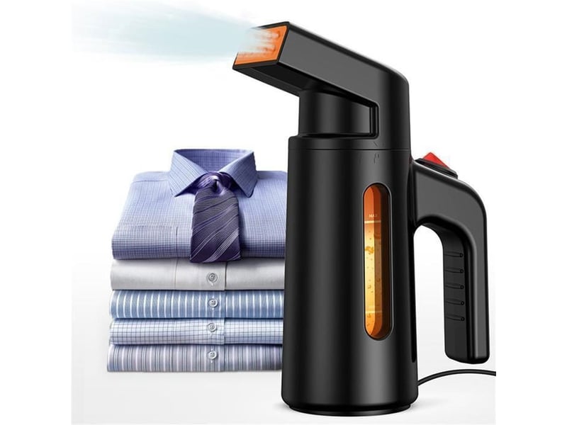  Défroisseur vapeur portatif 1000w 20 g min 180 ml double sortie d air noir  - Conforama A