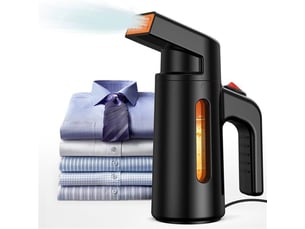 Défroisseur vapeur portatif 1000w 20 g min 180 ml double sortie d air noir