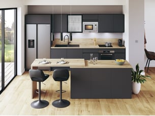 Cuisine sur mesure en kit <strong>Moka</strong> Gris fabriquée en France