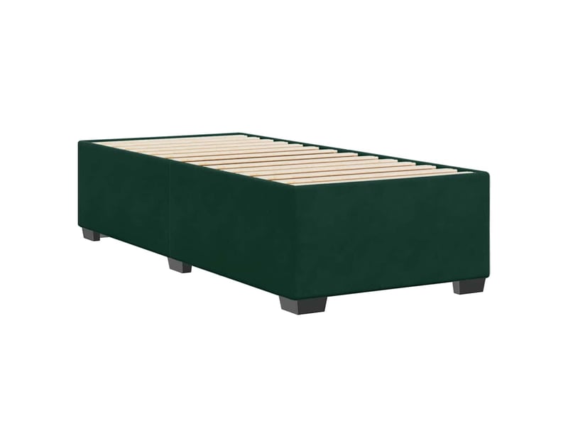  Lit simple- lit adulte -  cadre de lit sans matelas vert foncé 100x200 cm velours  - Conforama B