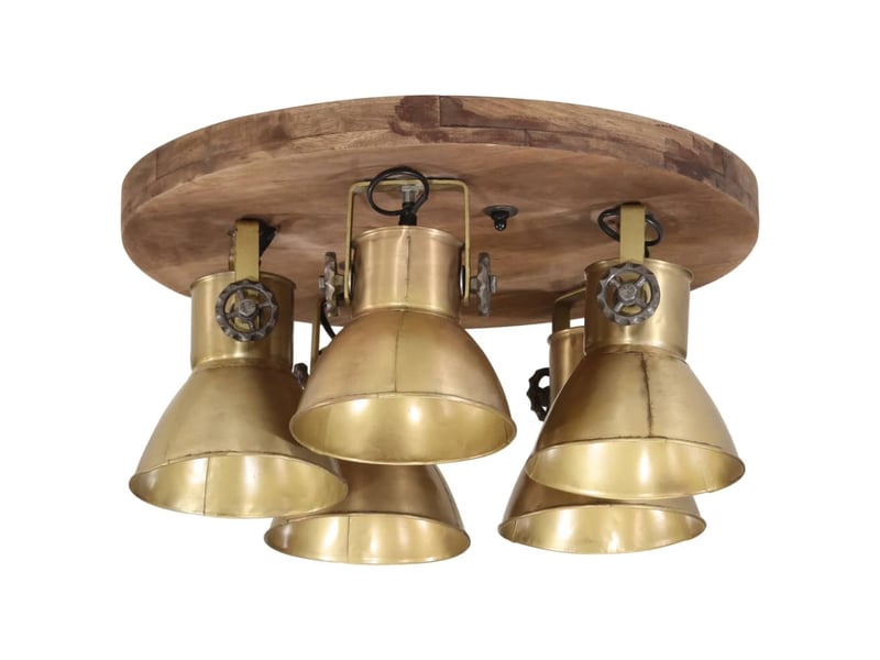  Plafonnier, lampe plafond 25 w laiton antique 50x50x25 cm e27  - Conforama C