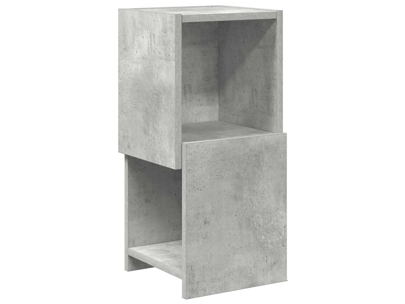  Meuble d'angle, meuble de rangement salon 25,5x25x55cm bois d'ingénierie gris béton  - Conforama A
