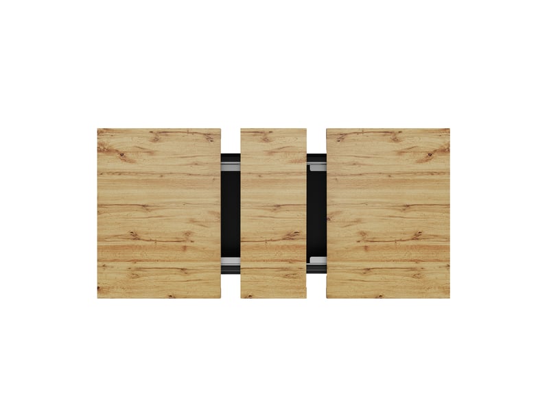  Table de salle à manger 6 personnes extensible avec 2 tiroirs led 110(140)×80×75 cm en mdf bois  - Conforama D