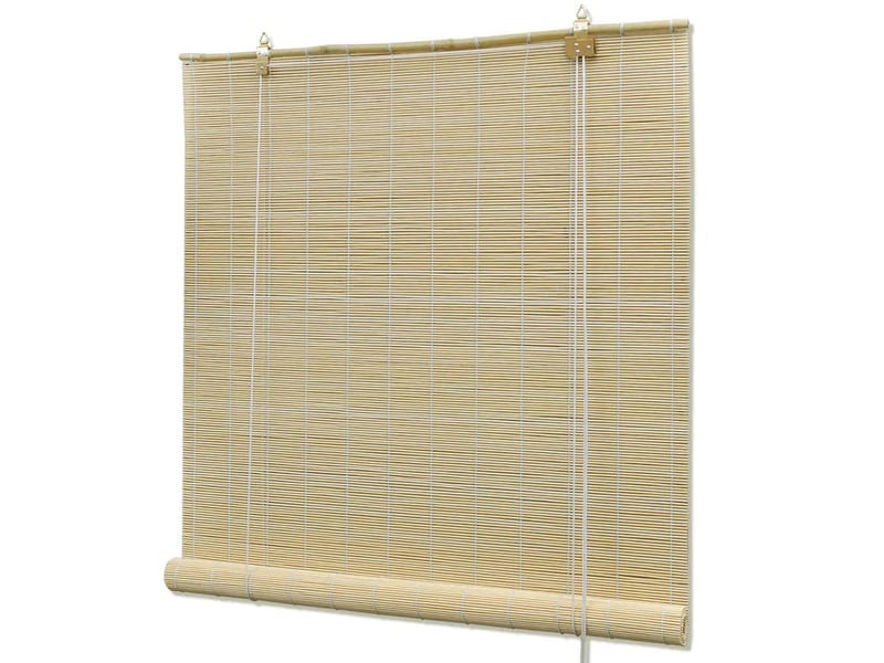 Store enrouleur, store roulant en bambou 80x220 cm naturel cf47442 - Conforama A