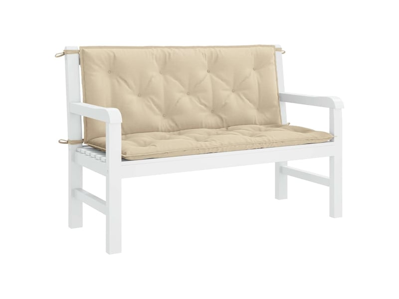  Coussin de banc de jardin, coussin d'assise beige 120x(50+50)x7 cm tissu oxford cf52651  - Conforama D