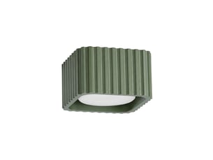 Plafonnier riff 1 vert olive gx53 aluminium moderne 6x10x10cm