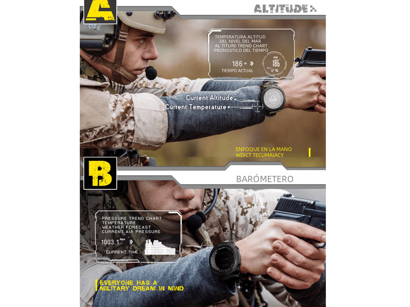  Montre de sport pour homme, étanche jusqu'à 50 mètres, affichage numérique led, multifonctionnelle.  - Conforama D