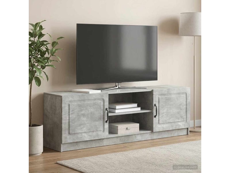  Meuble tv - banc tv - meuble de rangement gris béton 150 x 31 x 47 cm bois d'ingénierie  - Conforama B