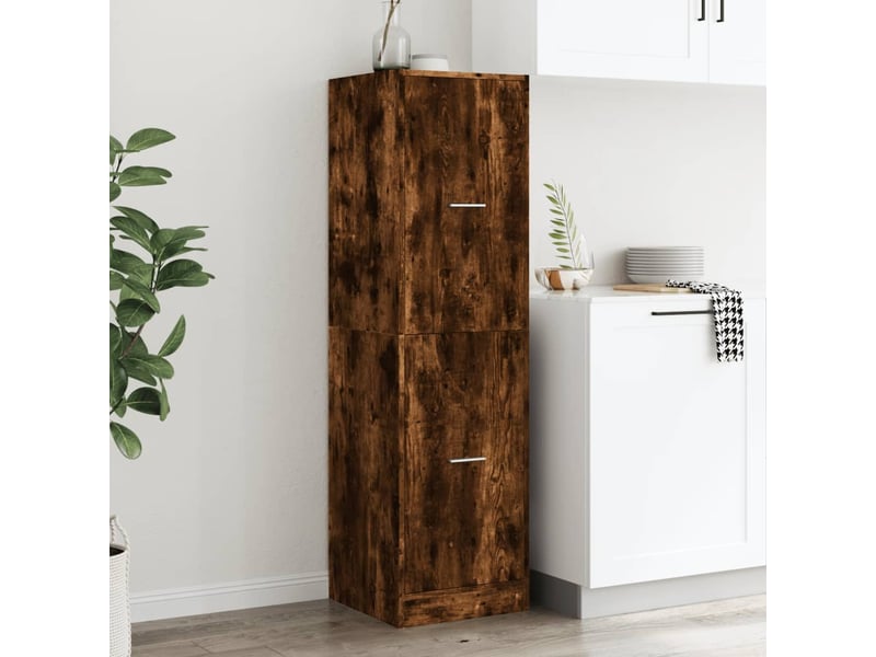  Meuble de rangement, armoire d'apothicaire chêne fumé 40x41x144,5 cm bois ingénierie  - Conforama C