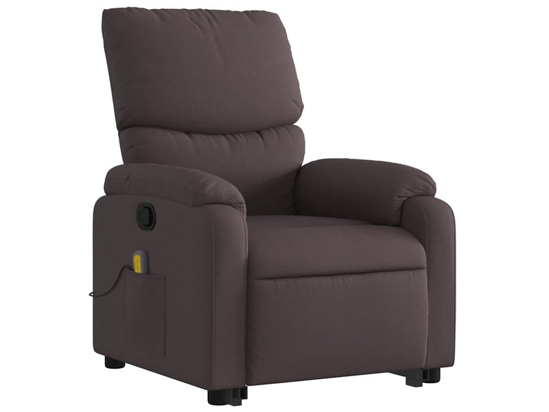  Fauteuil inclinable de massage, fauteuil relax marron foncé tissu shl3648  - Conforama D