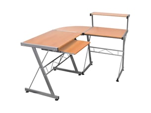 Bureau gaming   132 cm coloris beige