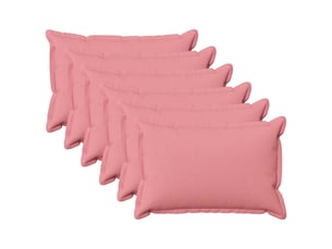 Lot de 6 coussins avec oreiller, coussins décoratifs houten rose lin synthétique cf51321
