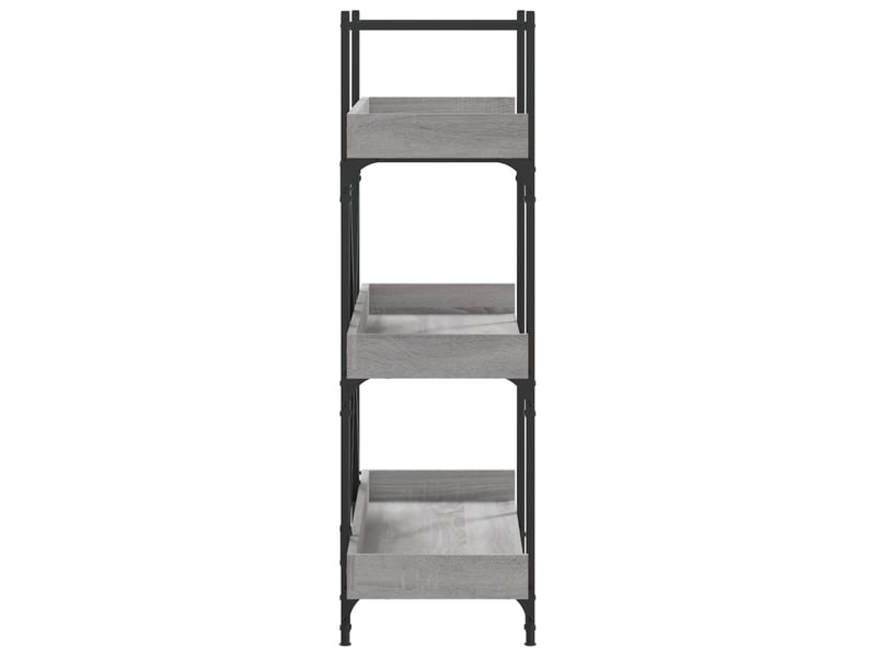  Bibliothèque à 3 niveaux, armoire à livres sonoma gris 100x33x108,5 cm  - Conforama E