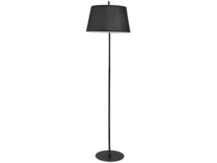 Lampadaire incurvé pour le salon – lampe arquée moderne en métal – lampadaire en métal et lin noir