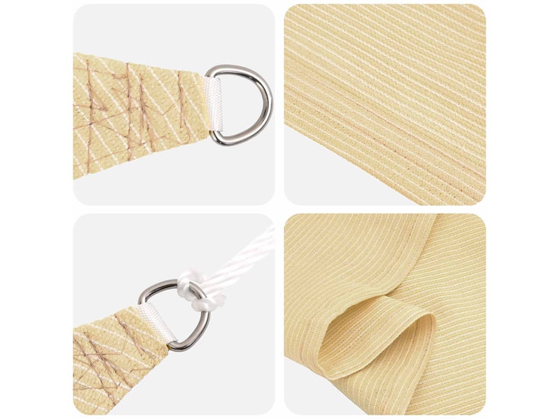  Vidaxl voile d'ombre beige 2 x 6 m hdpe  - Conforama B