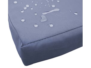 Banc en polyrotin avec table fauteuils chaises de jardin 132cm noir coussin gris foncé 04_0001141