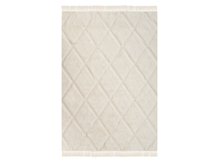 Tapis enfant xeldem beige clair 140 x 200 cm coton