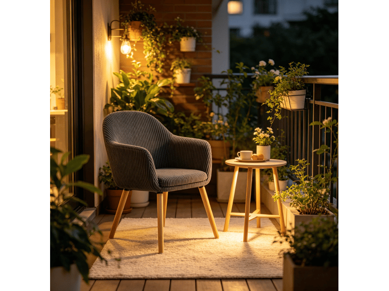  Chaise de salle à manger 53,5x83,5x46 cm avec accoudoirs, velours côtelé, bois, métal, gris foncé  - Conforama B